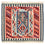 Kelim-tæppe - orientalsk firkantet  - 104 x 99 cm - rød