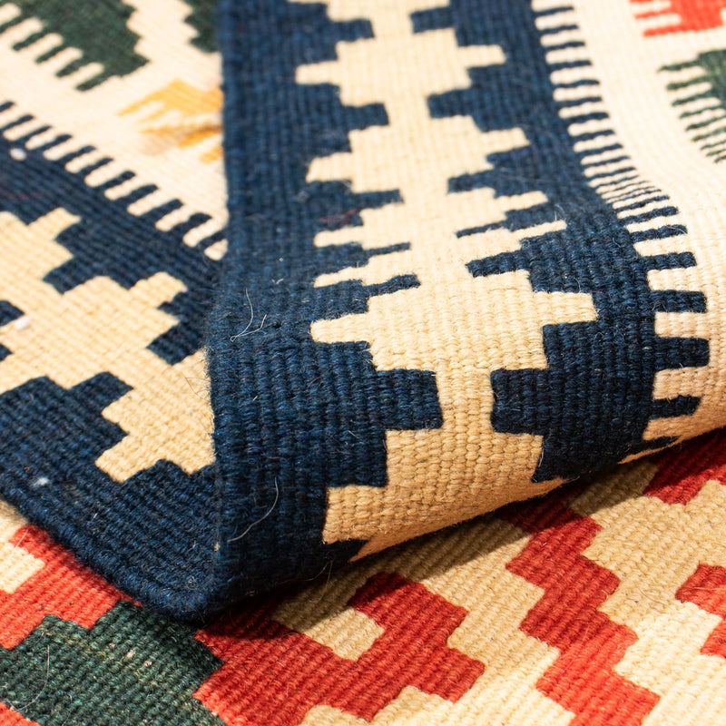 Kelim-tæppe - orientalsk firkantet  - 103 x 101 cm - beige