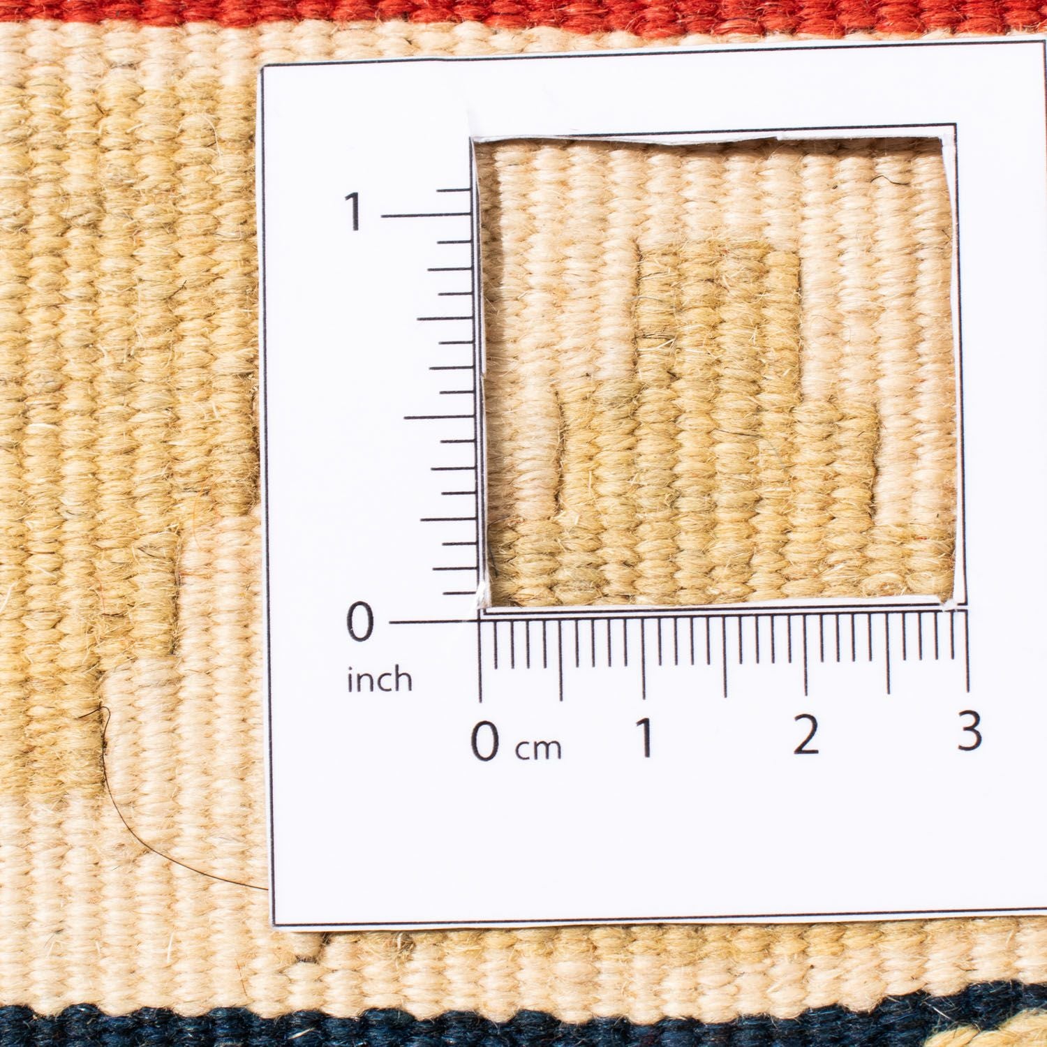 Kelim-tæppe - orientalsk firkantet  - 103 x 101 cm - beige