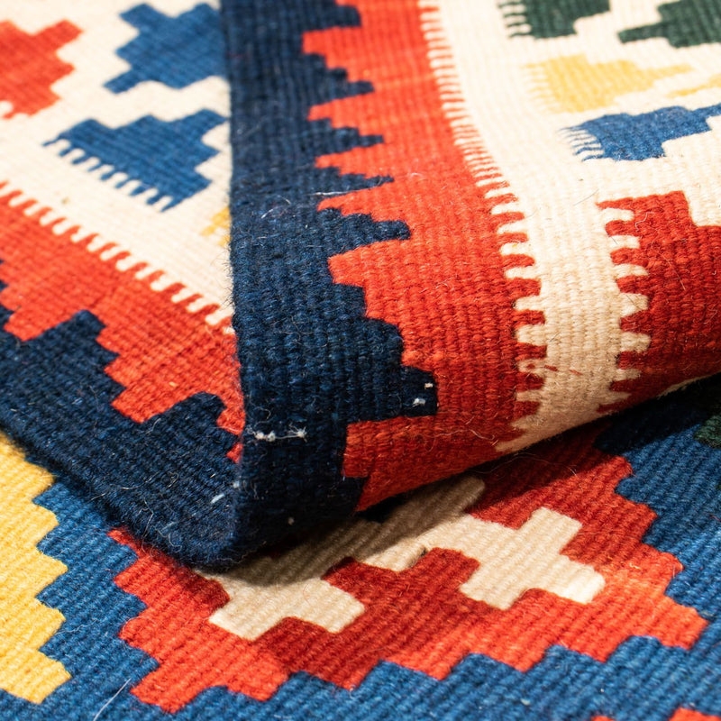 Kelim-tæppe - orientalsk firkantet  - 101 x 101 cm - beige