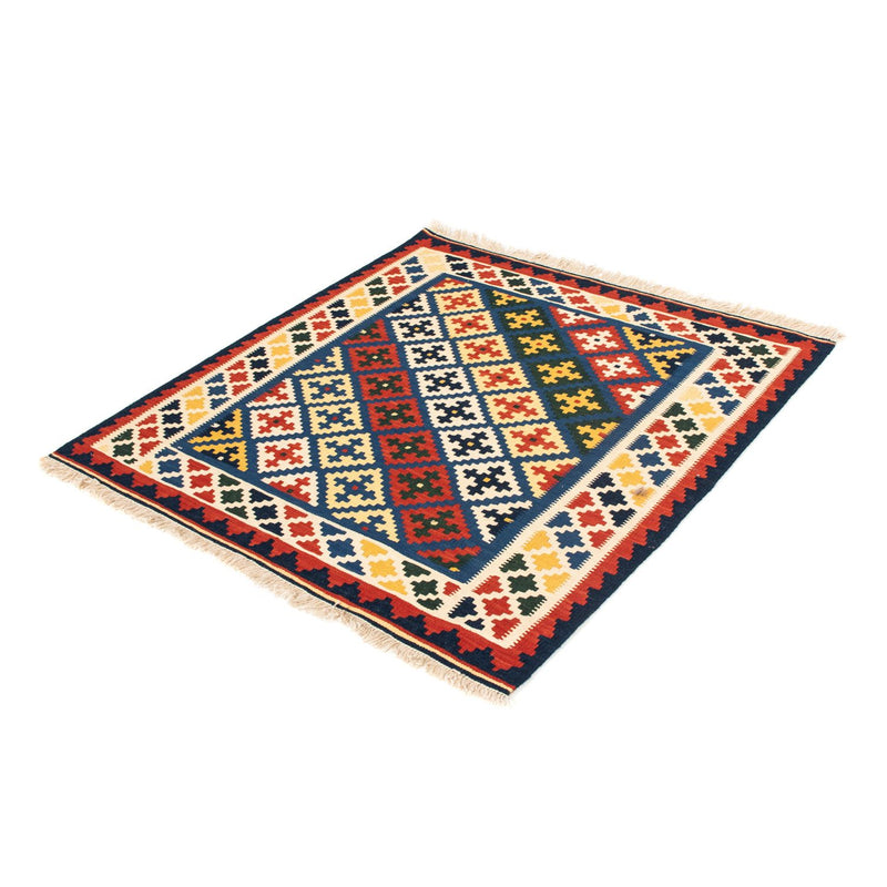 Kelim-tæppe - orientalsk firkantet  - 101 x 101 cm - beige