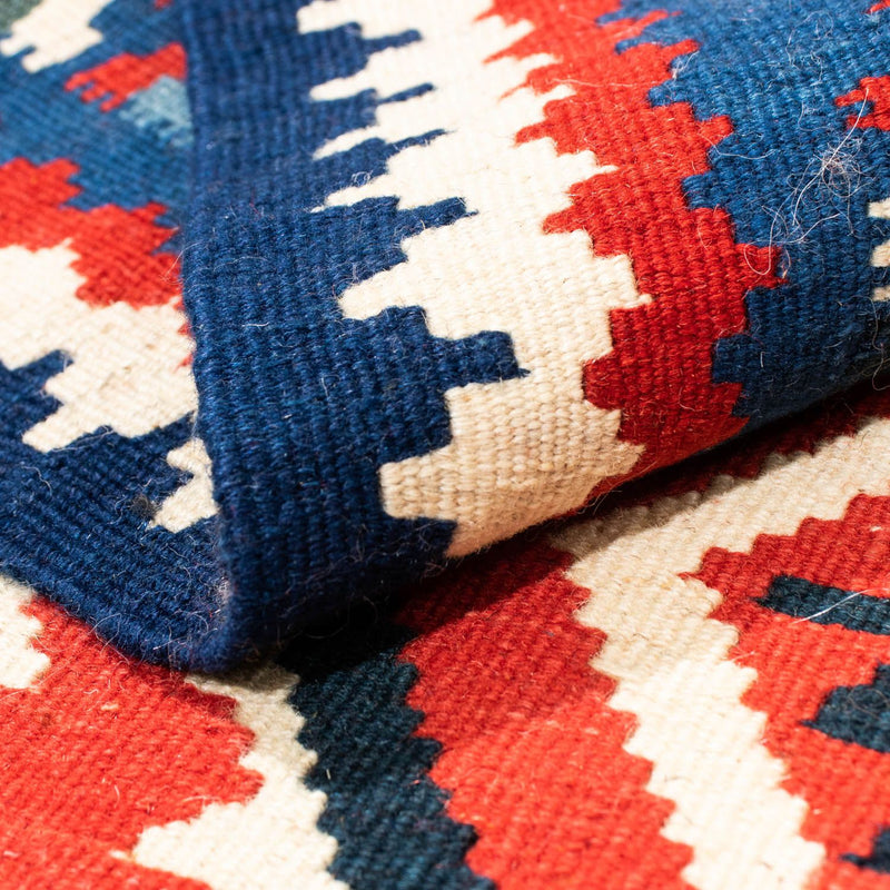Kelim-tæppe - orientalsk firkantet  - 104 x 103 cm - beige