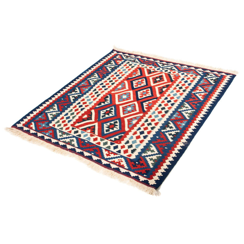 Kelim-tæppe - orientalsk firkantet  - 104 x 103 cm - beige