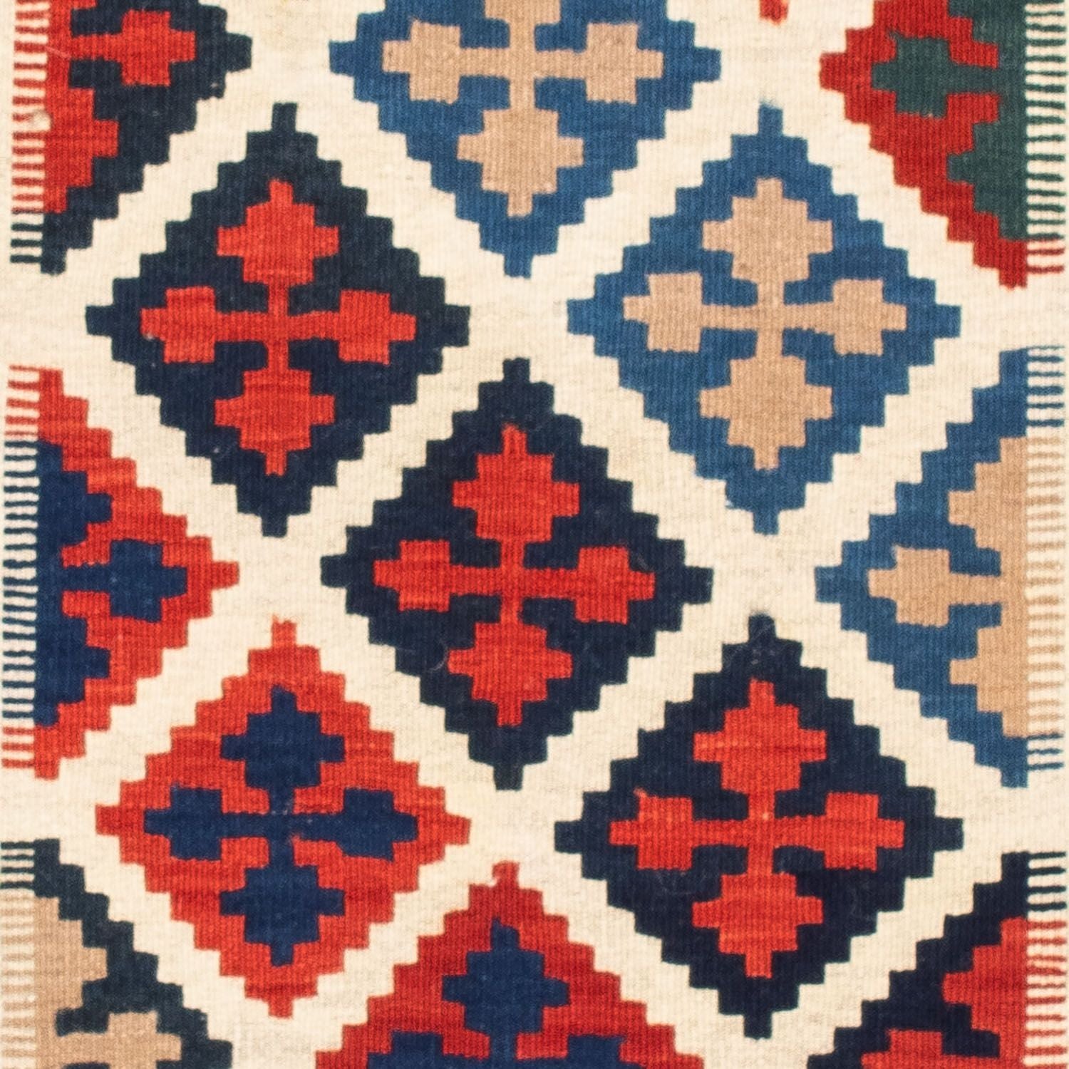 Kelim-tæppe - orientalsk firkantet  - 104 x 103 cm - blå