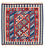 Kelim-tæppe - orientalsk firkantet  - 103 x 101 cm - rød