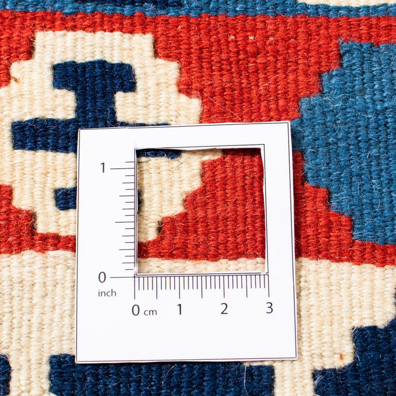 Kelim-tæppe - orientalsk firkantet  - 103 x 101 cm - rød