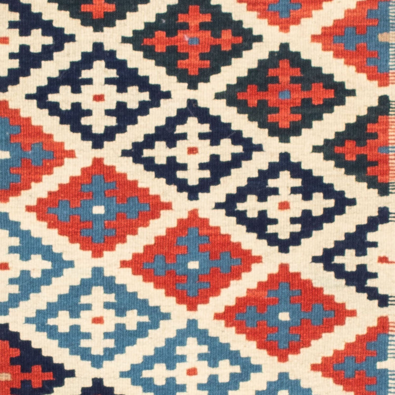 Kelim-tæppe - orientalsk firkantet  - 105 x 100 cm - beige