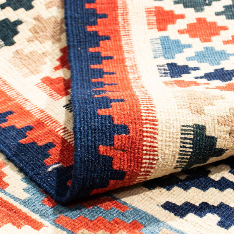 Kelim-tæppe - orientalsk firkantet  - 105 x 100 cm - beige
