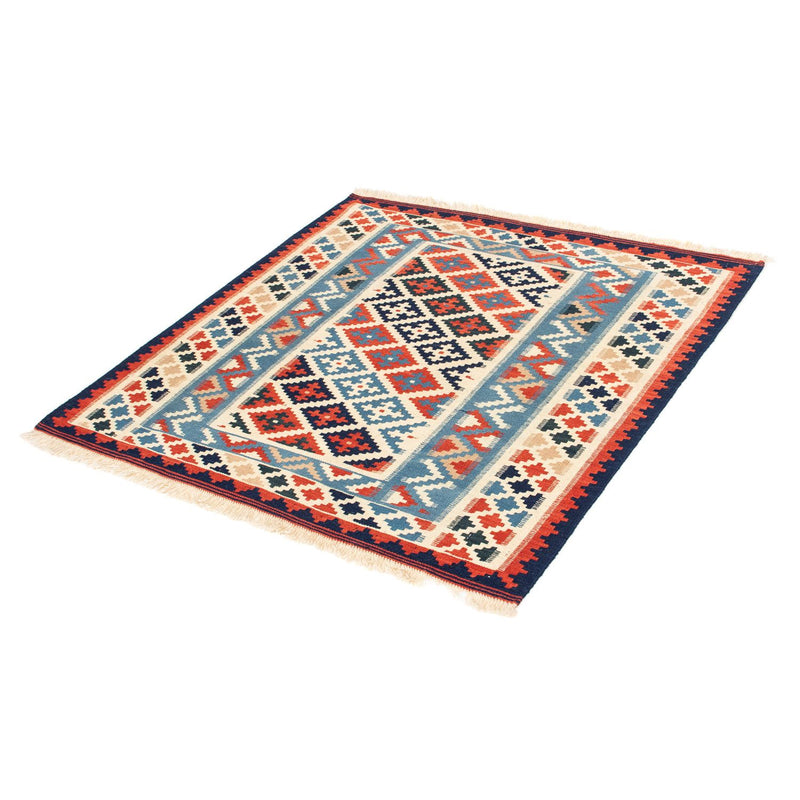 Kelim-tæppe - orientalsk firkantet  - 105 x 100 cm - beige