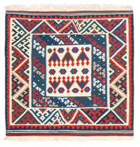 Kelim-tæppe - orientalsk firkantet  - 101 x 101 cm - beige