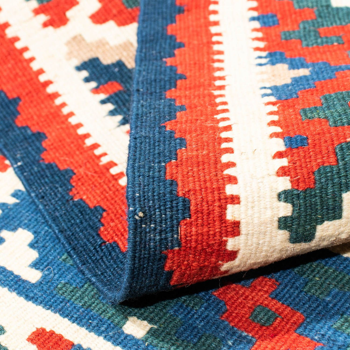 Kelim-tæppe - orientalsk firkantet  - 101 x 101 cm - beige