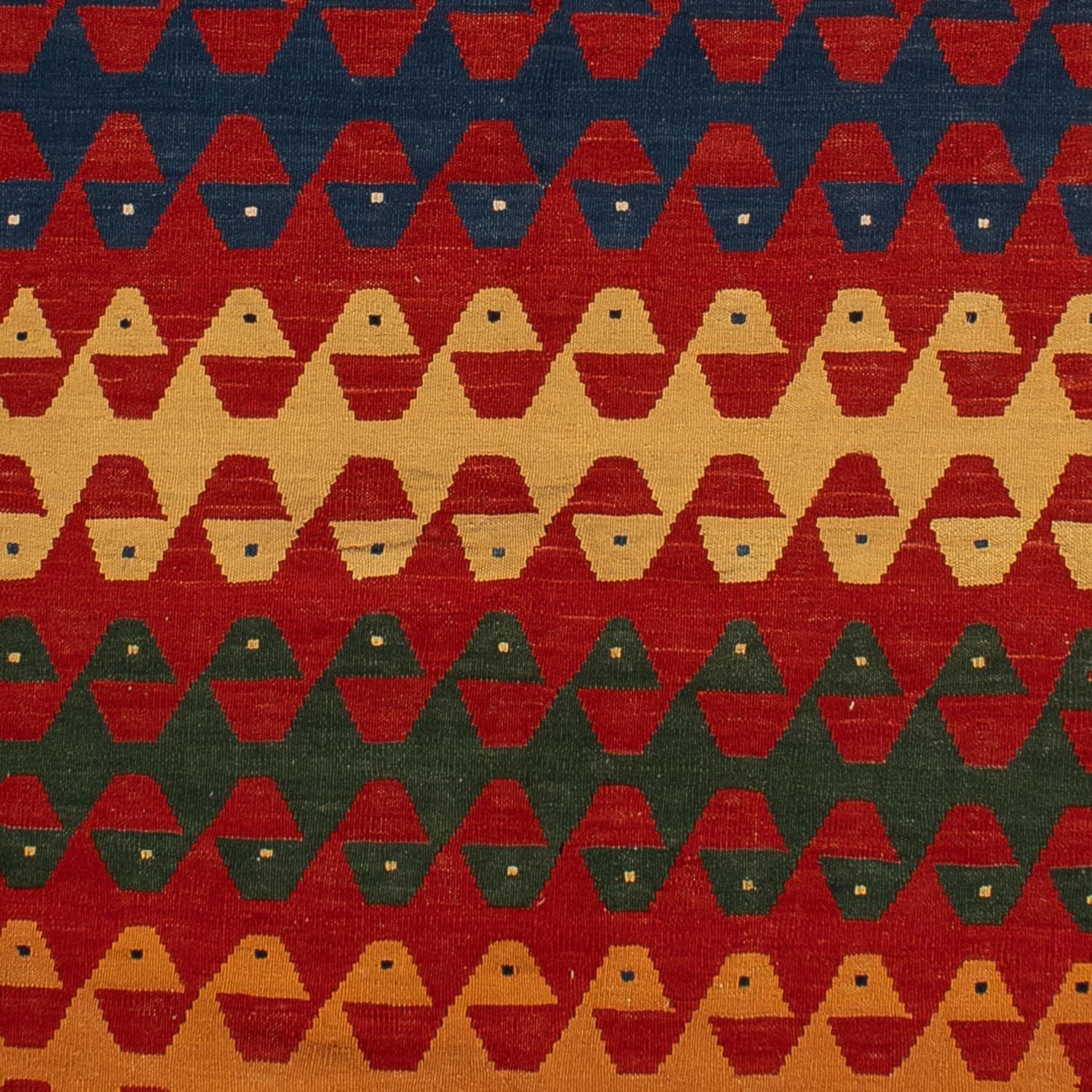 Løber Kelim-tæppe - orientalsk - 297 x 149 cm - mørkerød