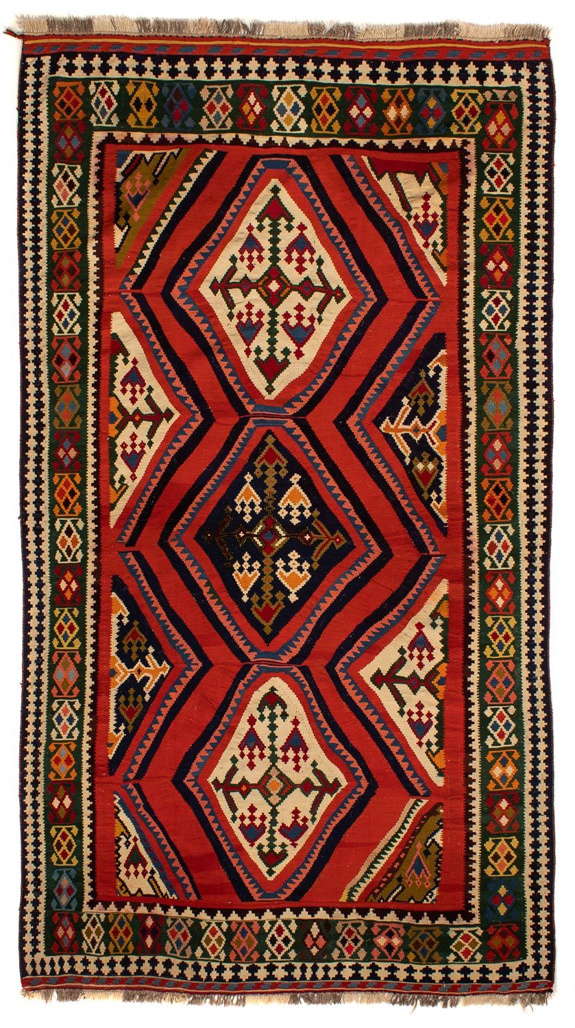 Kelim-tæppe - orientalsk - 290 x 173 cm - mørkerød