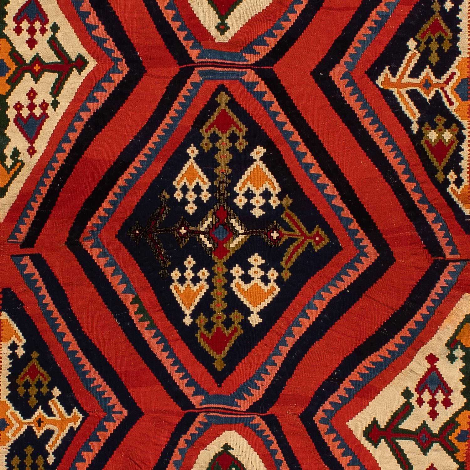 Kelim-tæppe - orientalsk - 290 x 173 cm - mørkerød