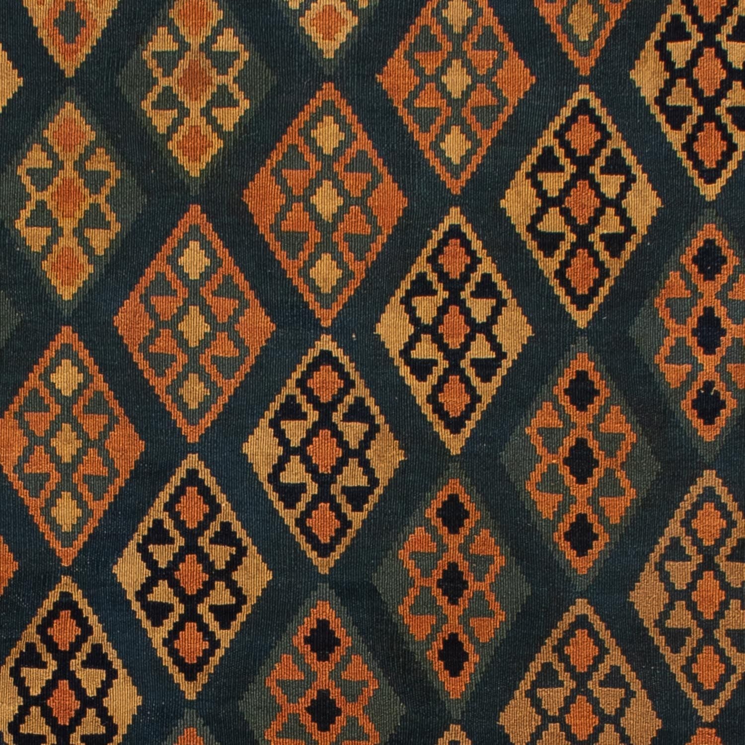 Kelim-tæppe - orientalsk - 195 x 157 cm - mørkeblå