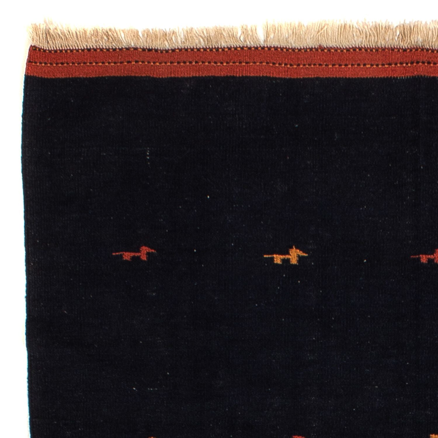 Kelim-tæppe - orientalsk - 206 x 150 cm - mørkeblå