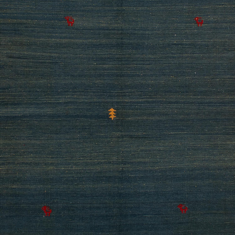 Kelim-tæppe - orientalsk - 203 x 146 cm - mørkeblå