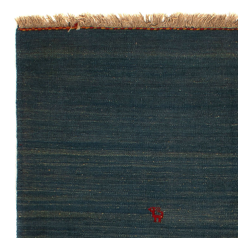 Kelim-tæppe - orientalsk - 203 x 146 cm - mørkeblå