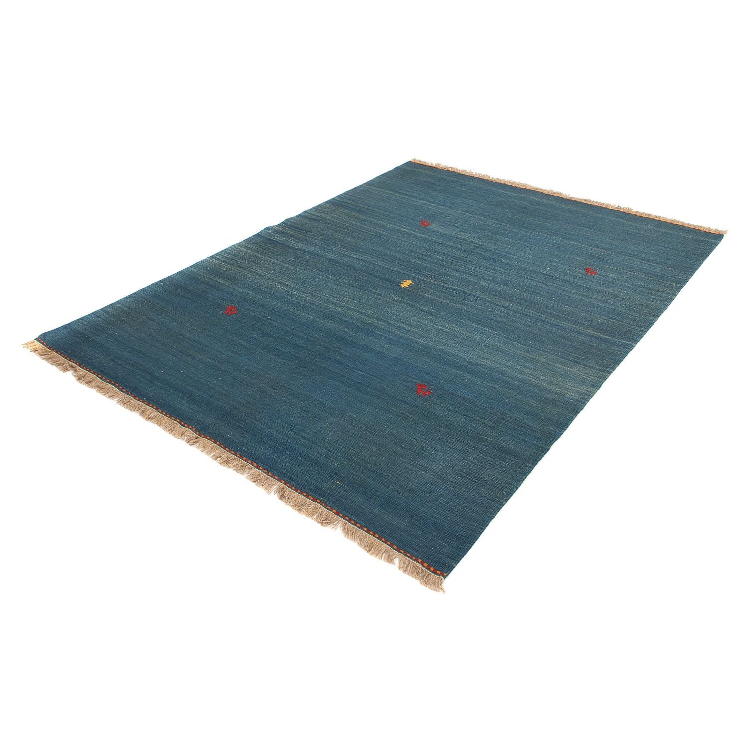 Kelim-tæppe - orientalsk - 203 x 146 cm - mørkeblå