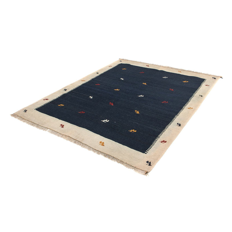 Kelim-tæppe - orientalsk - 200 x 152 cm - mørkeblå