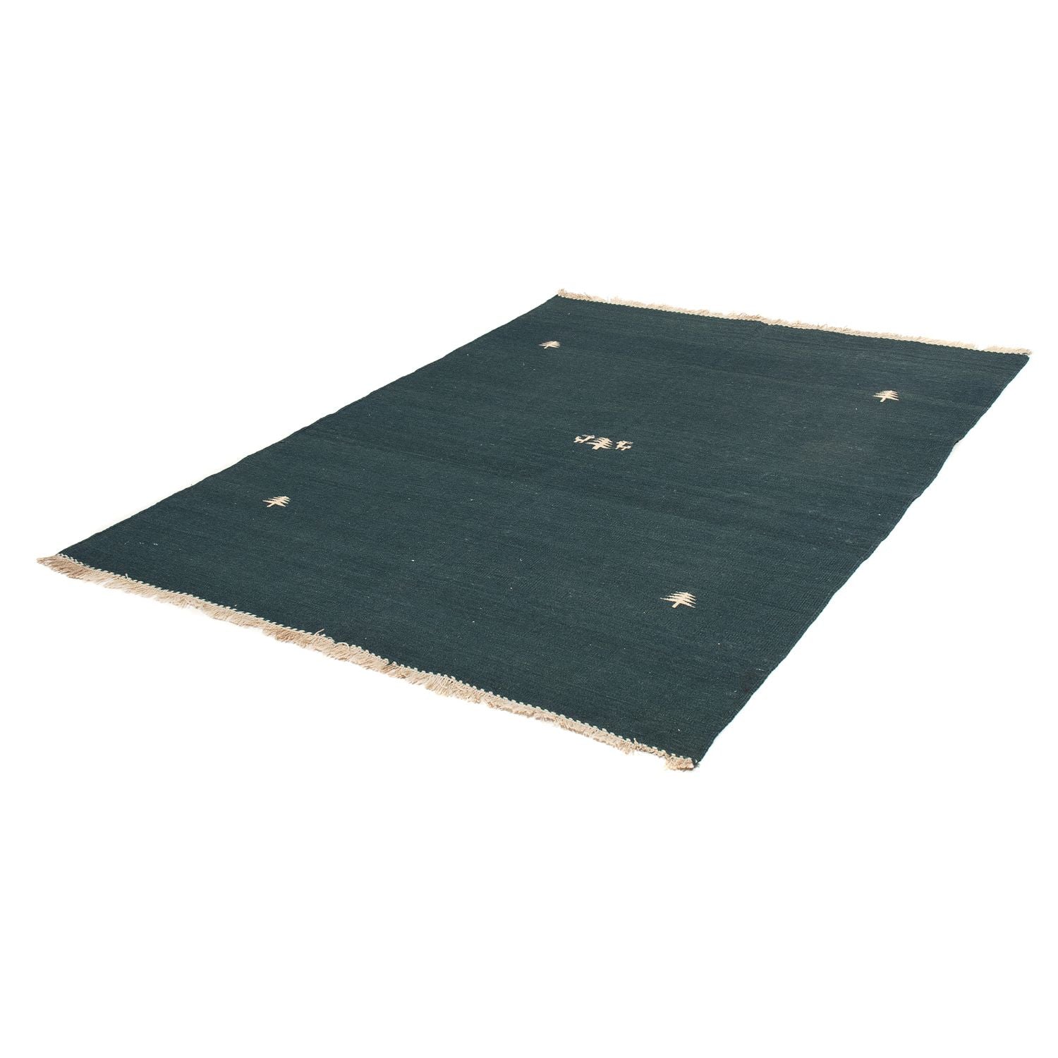 Kelim-tæppe - orientalsk - 200 x 150 cm - mørkeblå