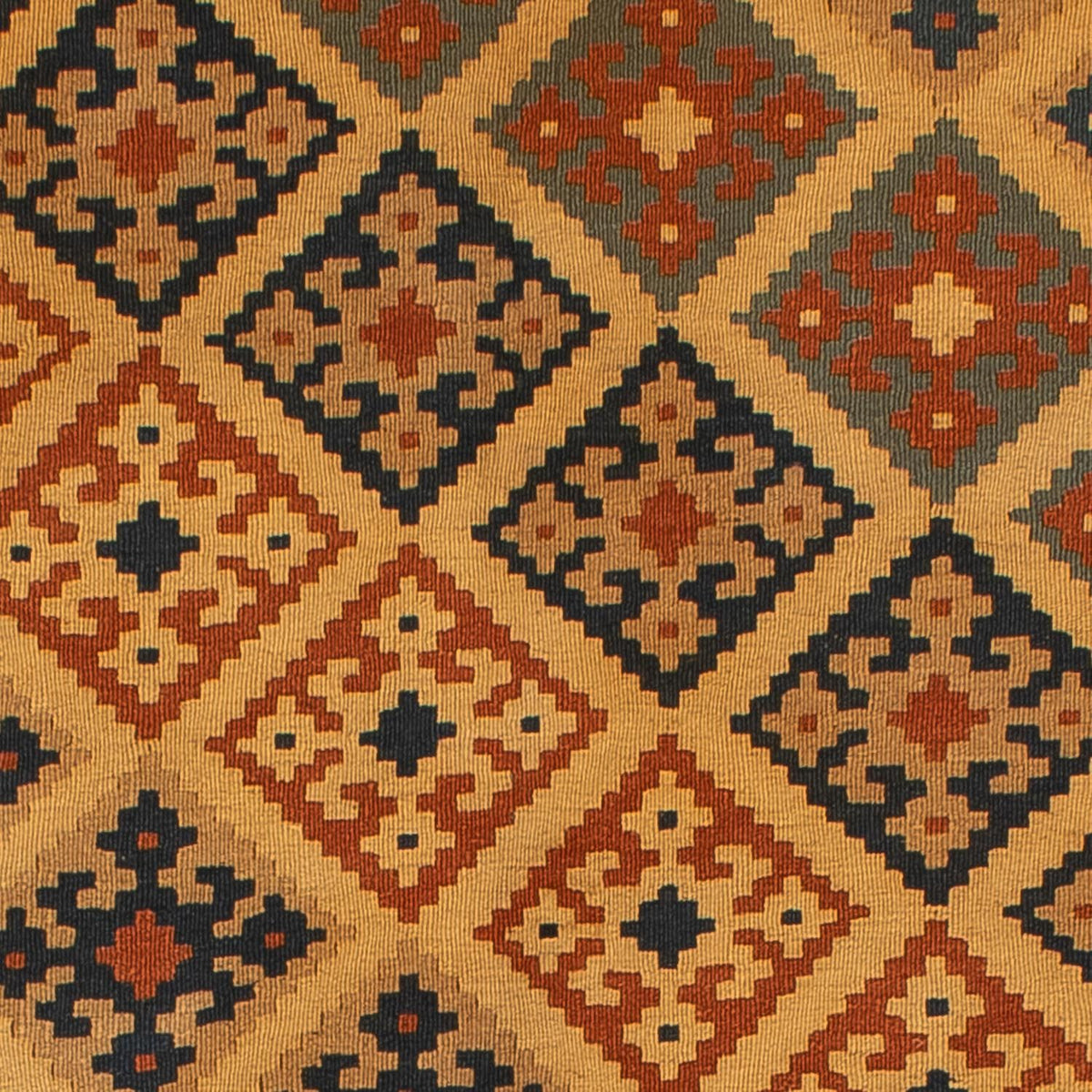Kelim-tæppe - orientalsk - 185 x 152 cm - lys brun