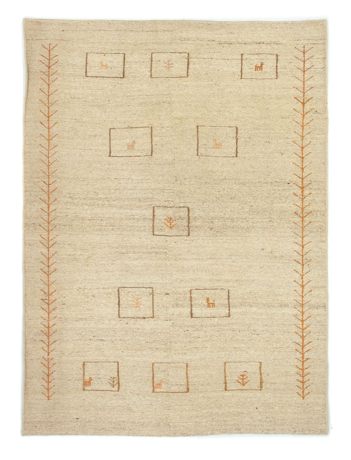 Gabbeh-tæppe - Persisk - 188 x 139 cm - beige