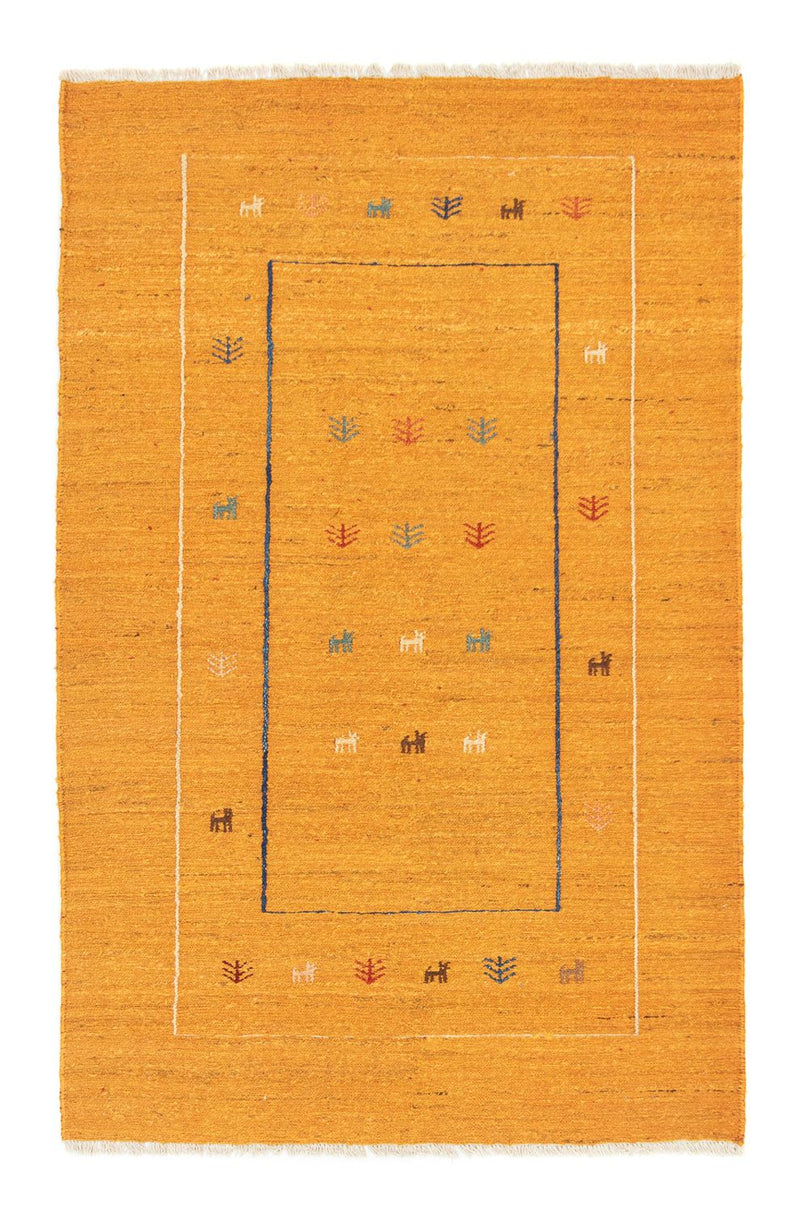 Gabbeh-tæppe - Persisk - 188 x 123 cm - guld
