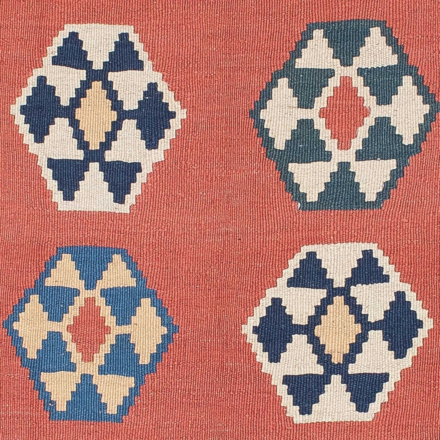 Kelim-tæppe - orientalsk - 191 x 122 cm - mørkeblå