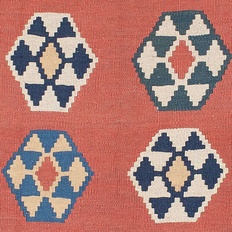 Kelim-tæppe - orientalsk - 191 x 122 cm - mørkeblå