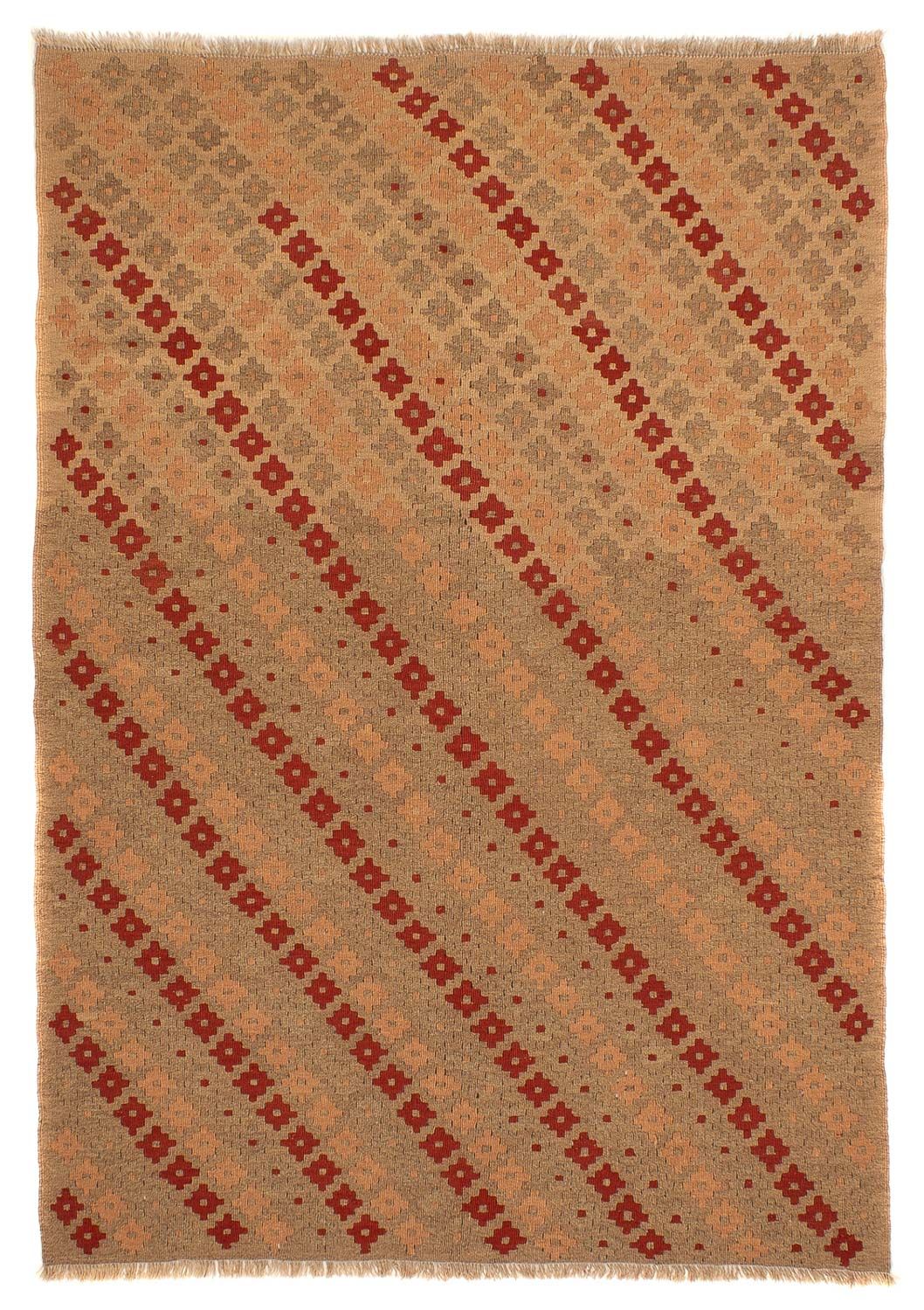 Kelim-tæppe - orientalsk - 215 x 155 cm - lys brun