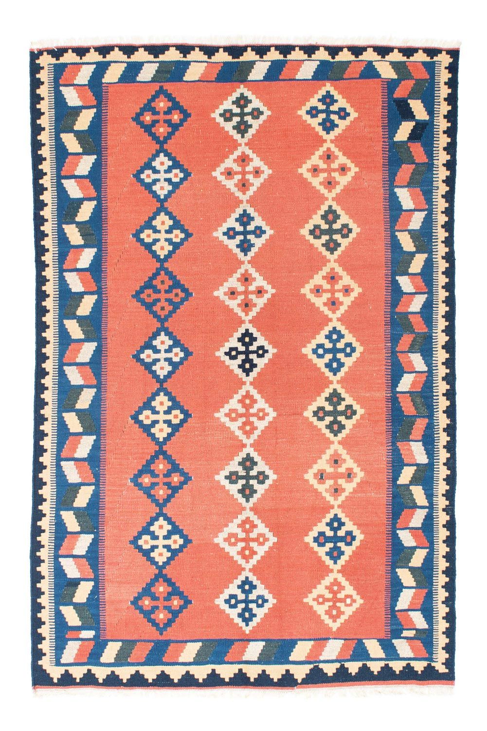 Kelim-tæppe - orientalsk - 193 x 135 cm - orange