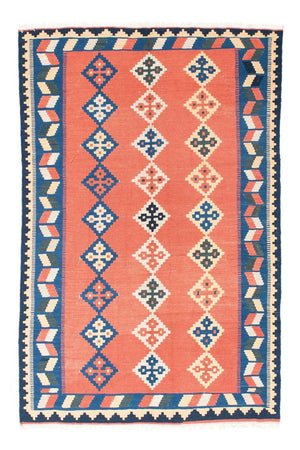 Kelim-tæppe - orientalsk - 193 x 135 cm - orange
