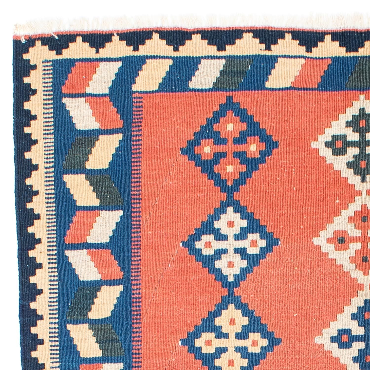 Kelim-tæppe - orientalsk - 193 x 135 cm - orange