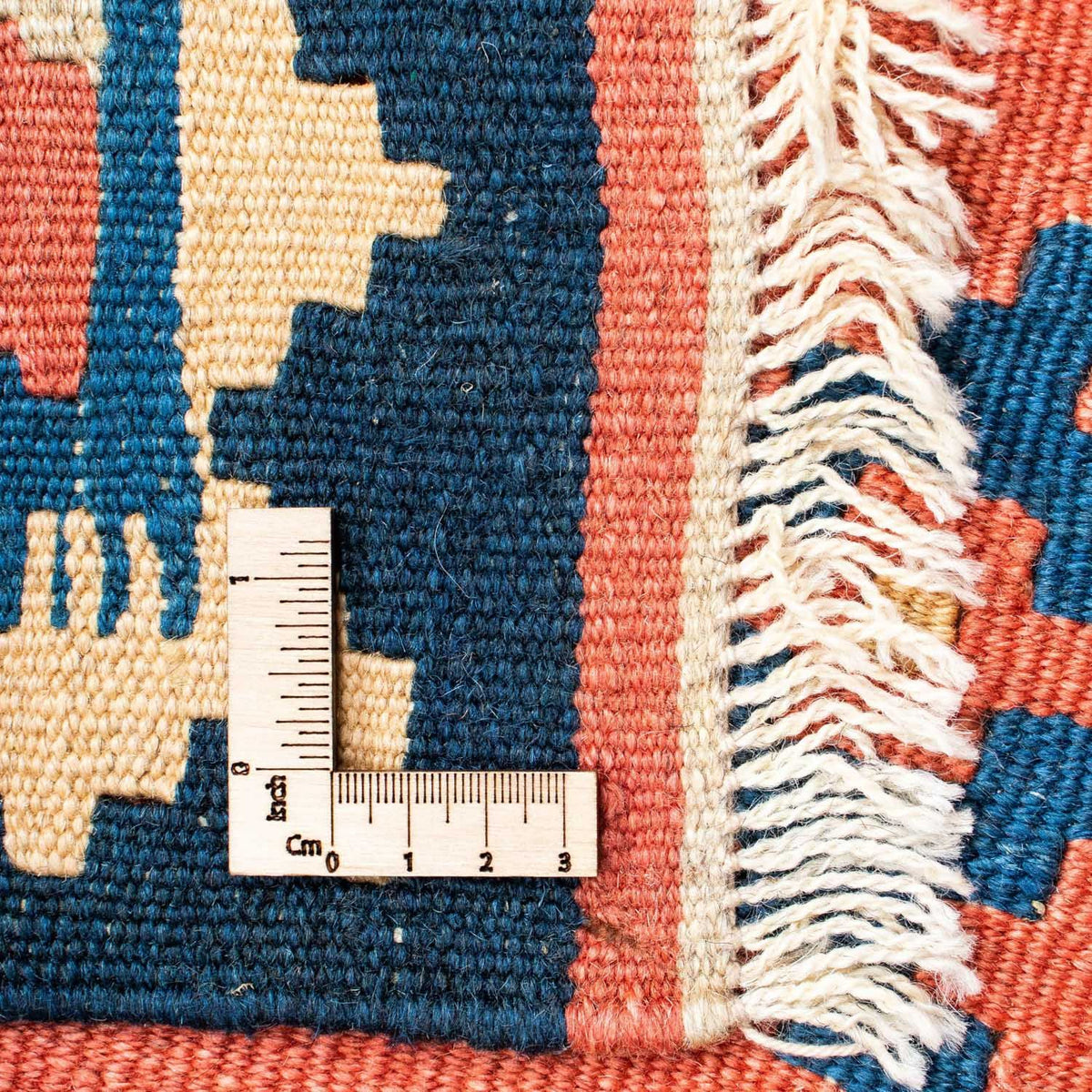 Kelim-tæppe - orientalsk - 193 x 135 cm - orange