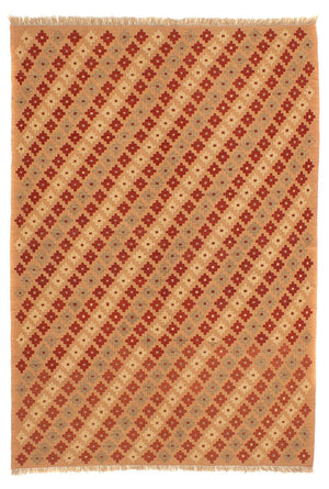 Kelim-tæppe - orientalsk - 214 x 158 cm - lys brun