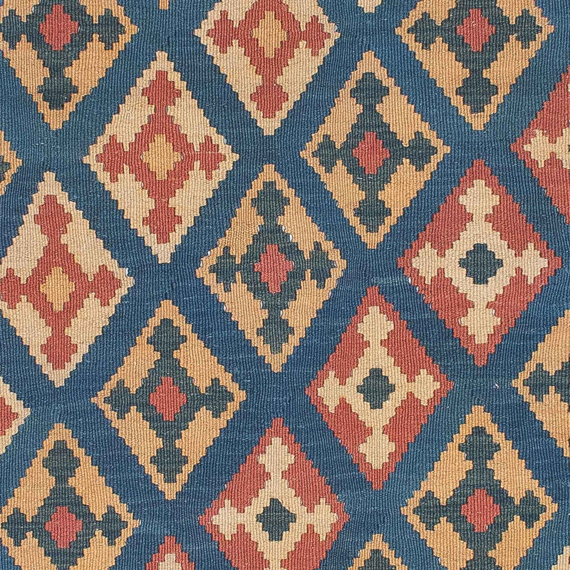 Kelim-tæppe - orientalsk - 193 x 124 cm - blå
