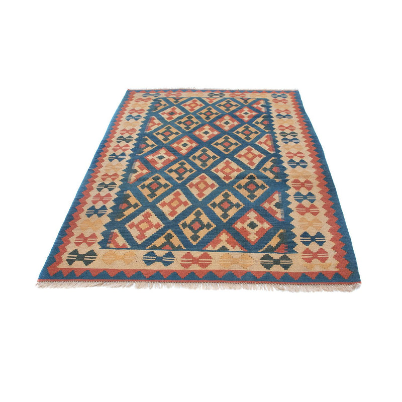 Kelim-tæppe - orientalsk - 193 x 124 cm - blå