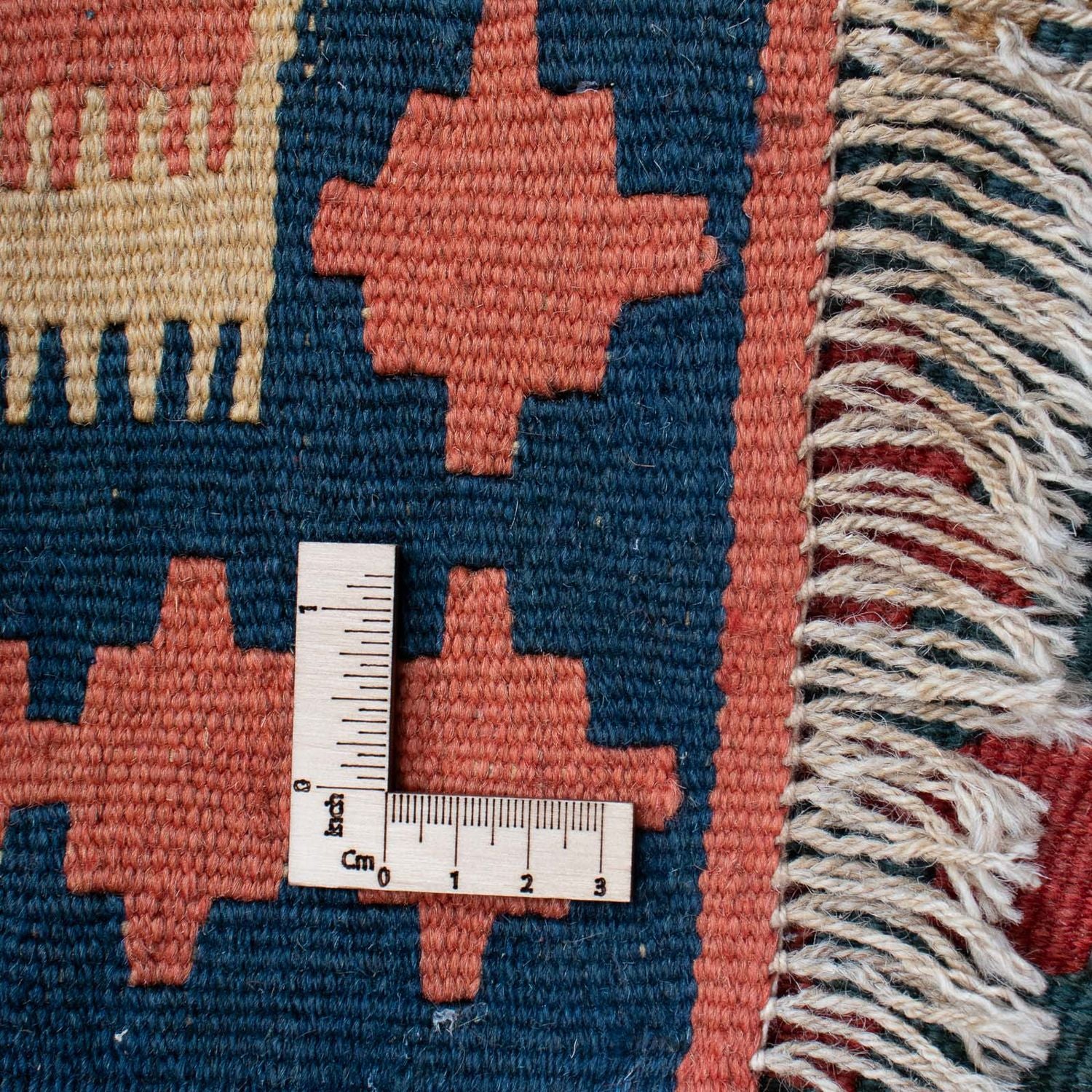 Kelim-tæppe - orientalsk - 168 x 118 cm - blå