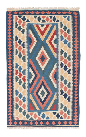 Kelim-tæppe - orientalsk - 181 x 111 cm - flerfarvet