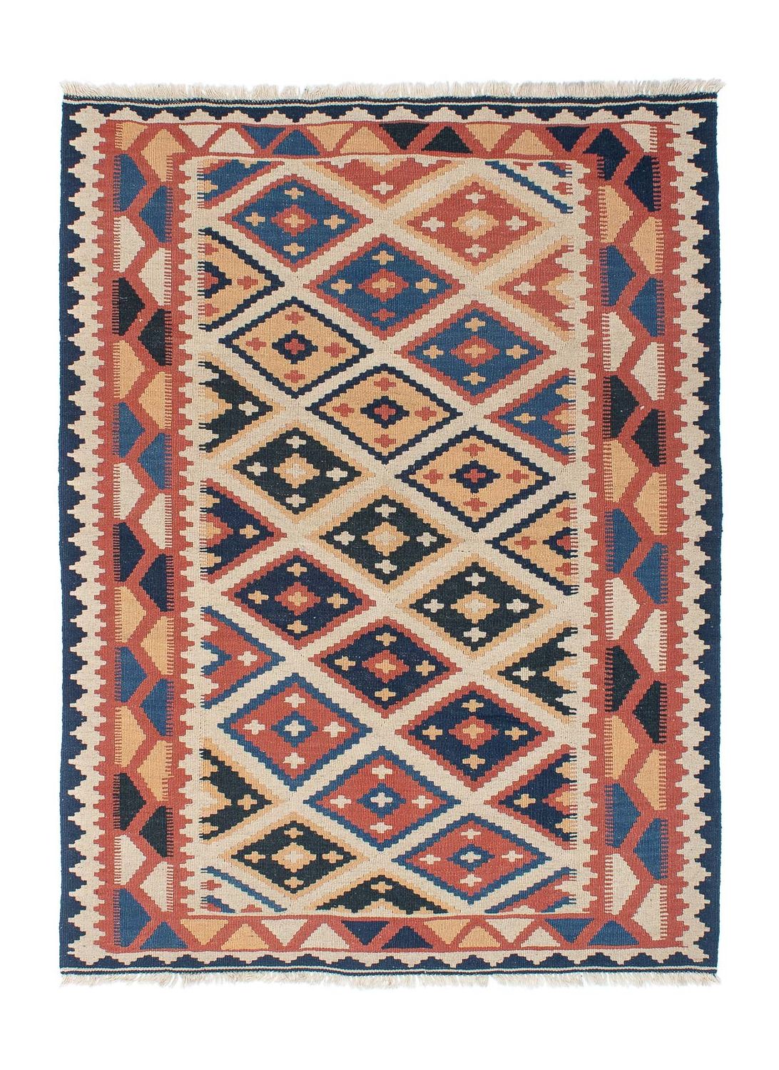 Kelim-tæppe - orientalsk - 174 x 124 cm - flerfarvet