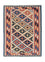 Kelim-tæppe - orientalsk - 174 x 124 cm - flerfarvet
