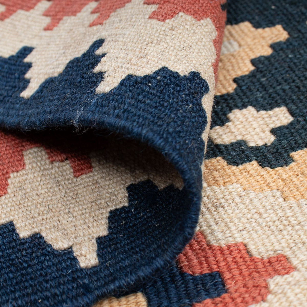 Kelim-tæppe - orientalsk - 174 x 124 cm - flerfarvet