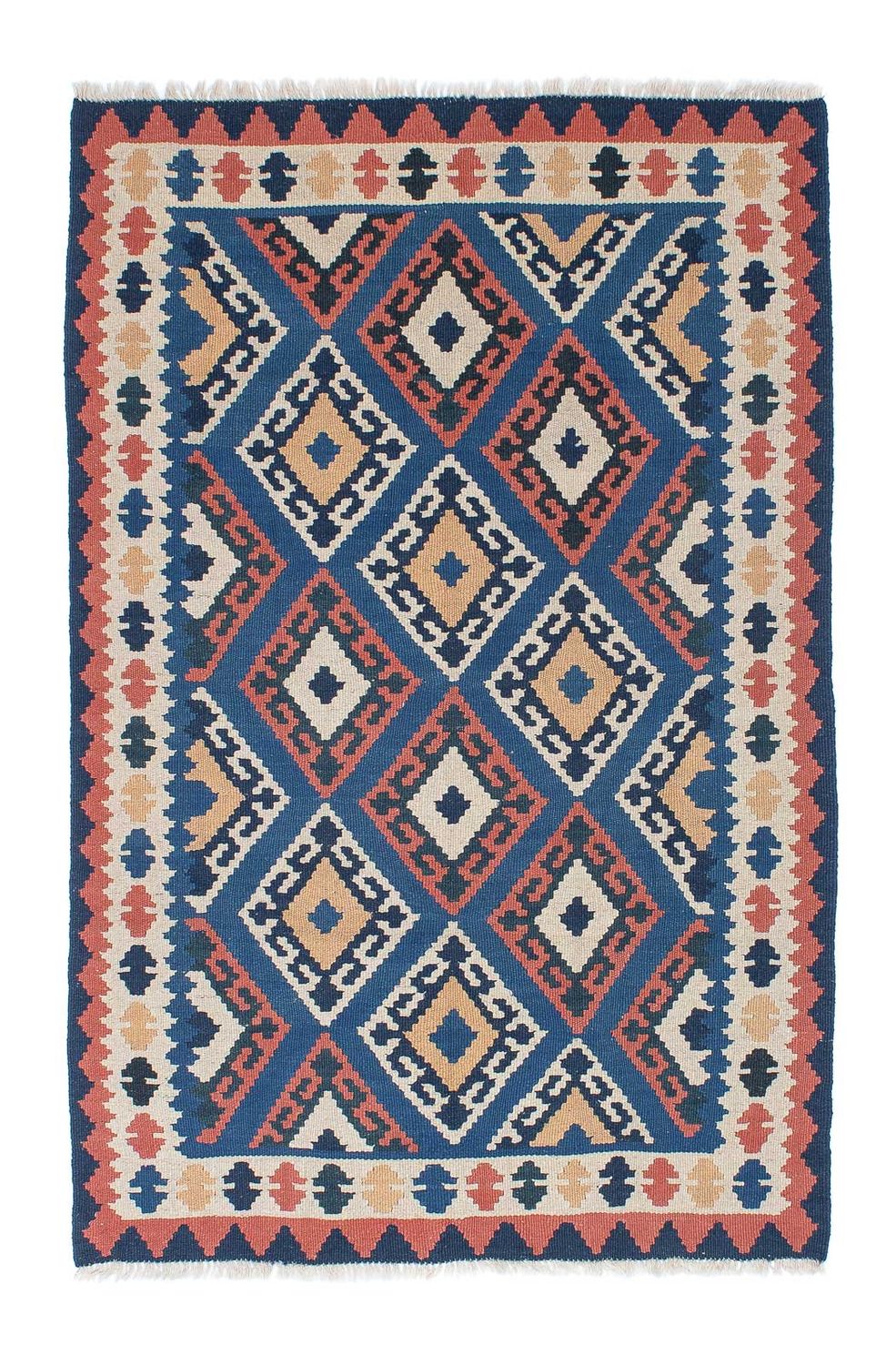 Kelim-tæppe - orientalsk - 172 x 115 cm - blå
