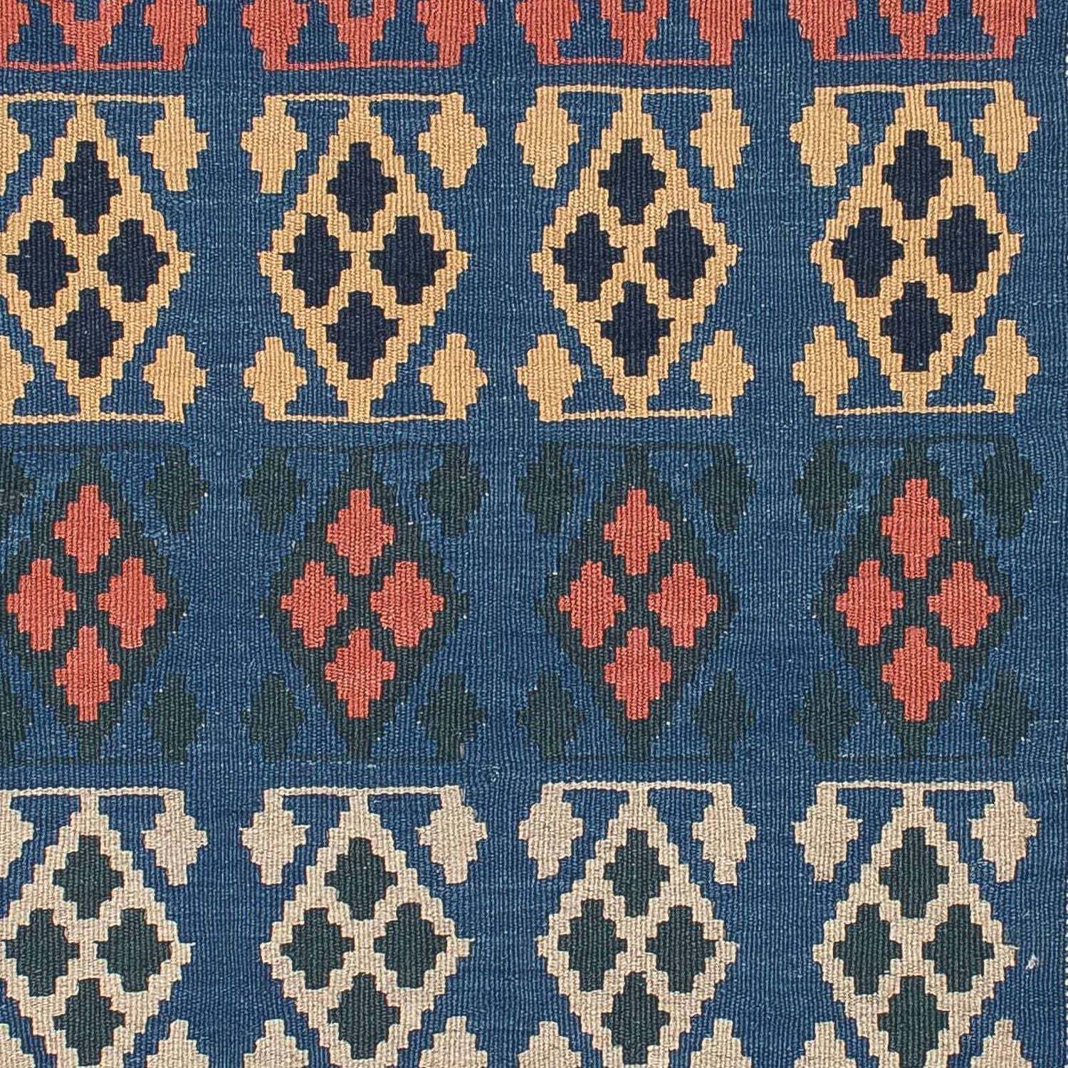 Kelim-tæppe - orientalsk - 180 x 114 cm - blå