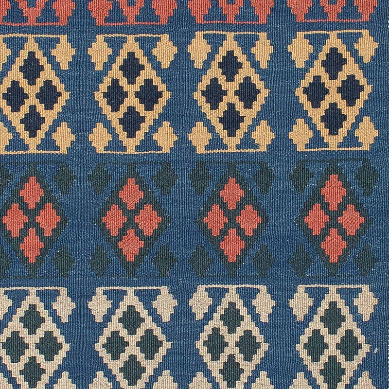 Kelim-tæppe - orientalsk - 180 x 114 cm - blå