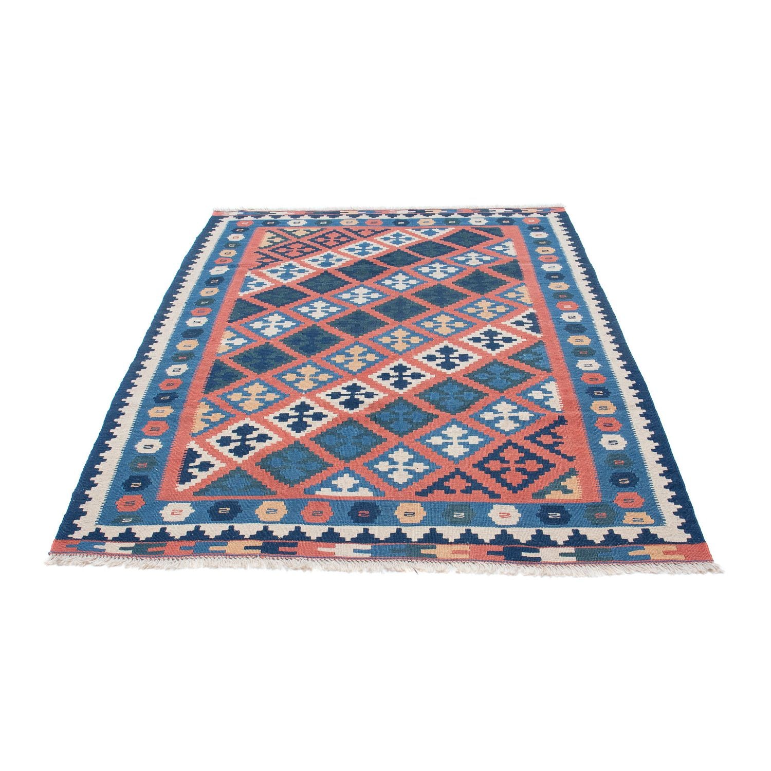 Kelim-tæppe - orientalsk - 186 x 133 cm - flerfarvet
