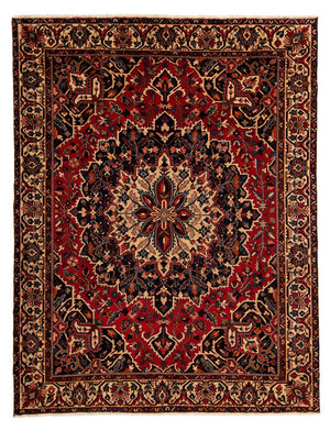 Persisk tæppe - Nomadisk - 364 x 312 cm - mørkerød