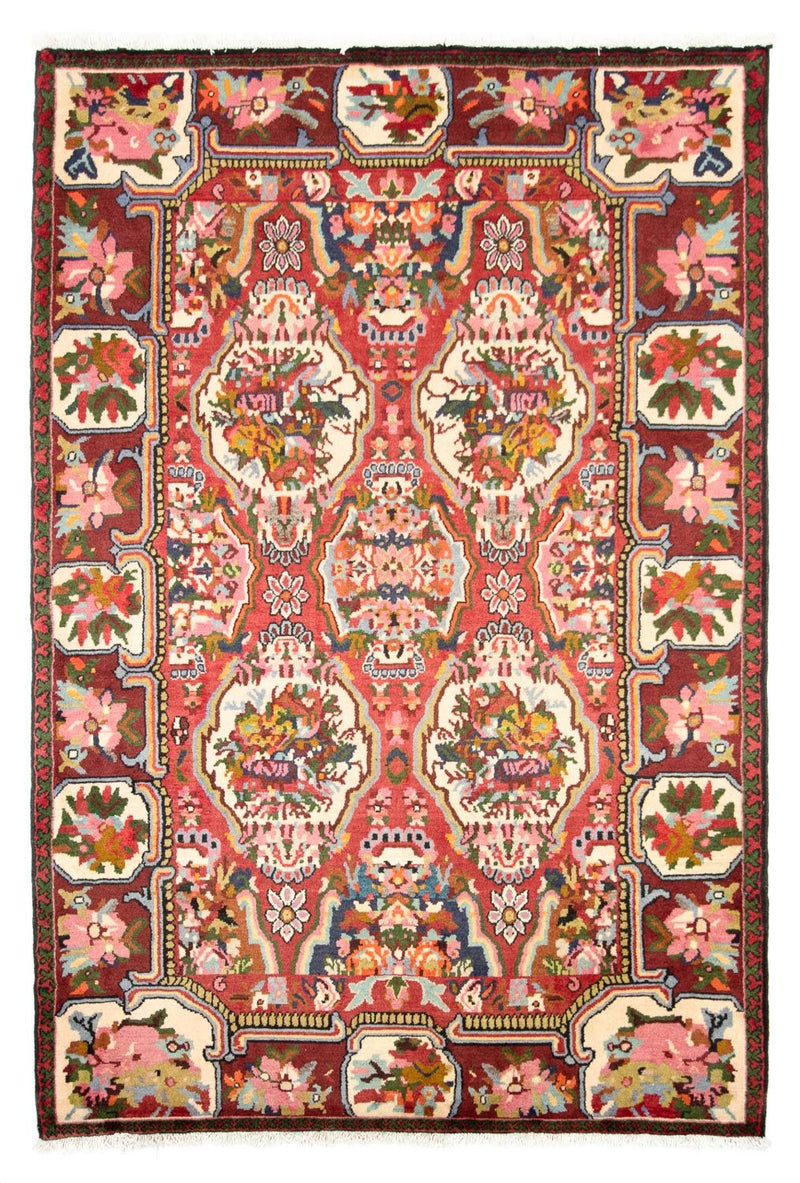 Persisk tæppe - Nomadisk - 197 x 136 cm - mørkerød