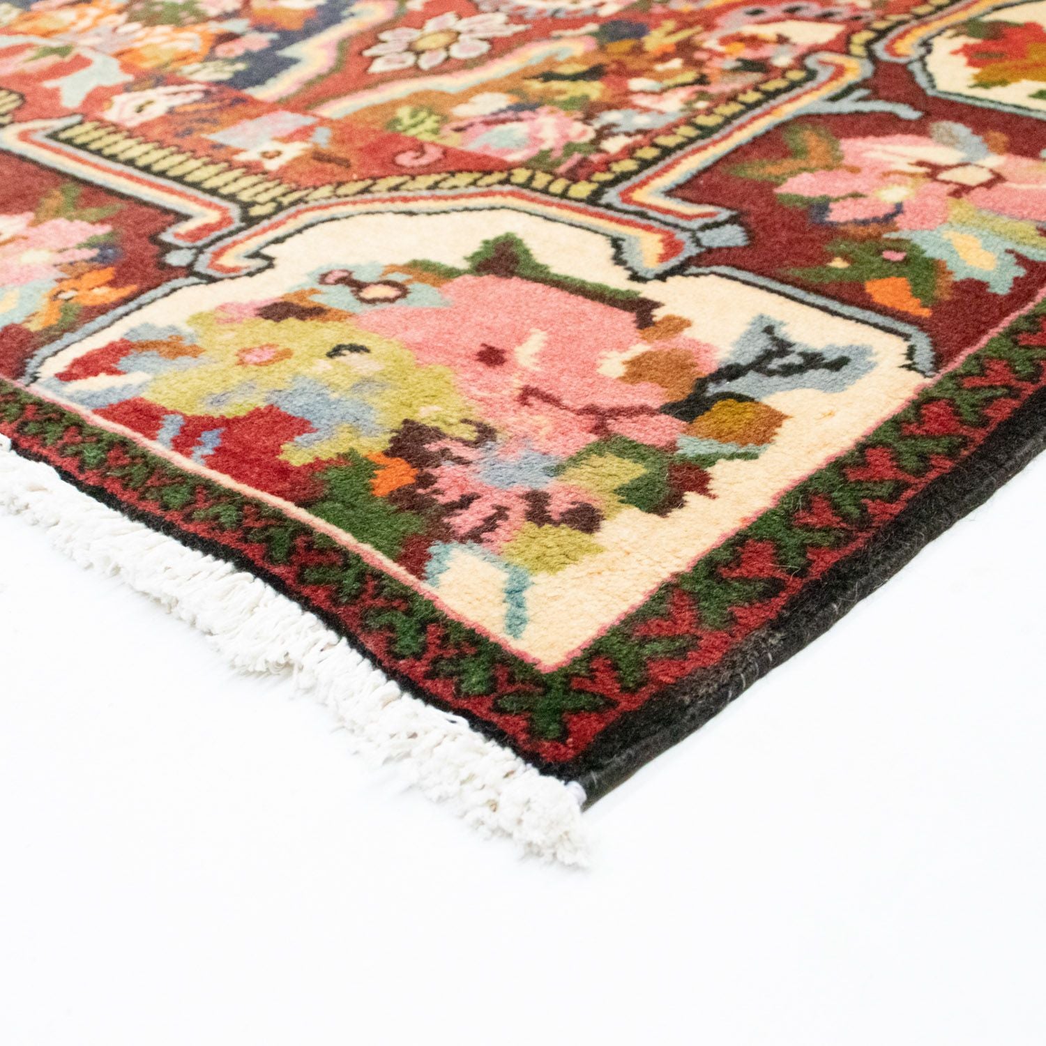 Persisk tæppe - Nomadisk - 197 x 136 cm - mørkerød